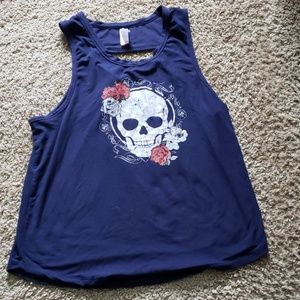Blue skull tank